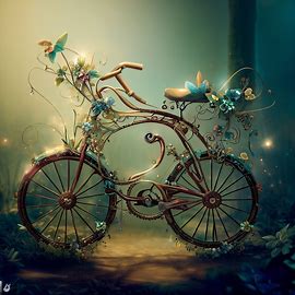 A whimsical and enchanting bicycle, fit for a fairy tale journey.. Image 3 of 4