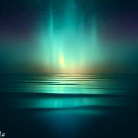 Design a breathtaking representation of an aurora that dips below the water's surface in a peaceful lake.. Image 3 of 4