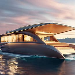 Create a beautiful and modern catamaran designed for luxury