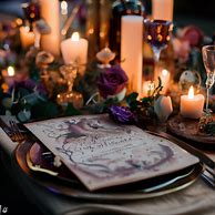 Create a enchanting menu for a fairy tale wedding reception.