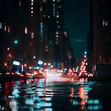 Explore the nocturnal beauty of New York City — the flashing lights, the reflections on the water, and the bustling hustle of the city.