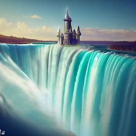 Imagine Niagara Falls as a giant waterfall made entirely of crystal, with a castle at the top.. Image 2 of 4
