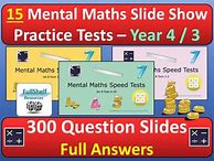 Image result for Year 4 Mental Maths Test