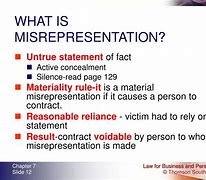 Image result for Misrepresentation in Contract Law
