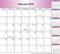 Image result for February 2018 Calendar Printable Org
