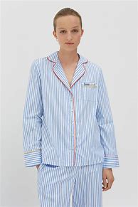 Image result for Blue Striped Pajama Set