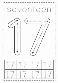 Image result for Tracing Number 17