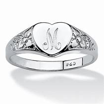 Image result for Sterling Silver Initial Rings