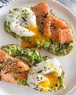 Image result for Poached Eggs and Salmon