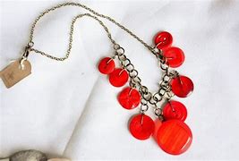 Image result for Red Button Necklace