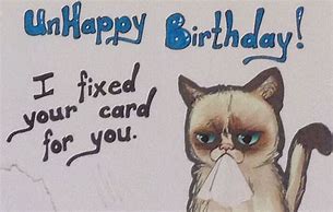 Image result for Funny Happy Birthday with Grumpy Cat