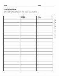 Image result for Pros and Cons Worksheet Printable
