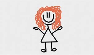Image result for Stick Figure Girl with Curly Hair