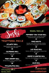 Image result for Printable Sushi Menu