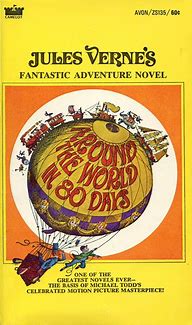 Image result for Around the World in 80 Days Book Cover