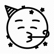 Image result for Party Emoji Black and White