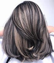 Image result for Black Hair with Dark Blonde Highlights