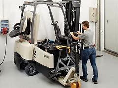 Image result for inside of a batteries operated forklift