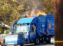 Image result for Lithium Battery Fire Trash Truck