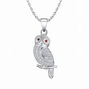 Image result for Vintage 925 Sterling Silver Owl Pendant Necklace