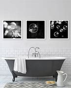 Image result for Black Bathroom Wall Art