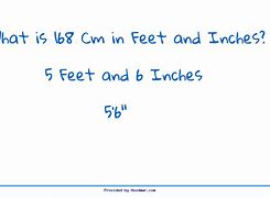 Image result for 168 Cm to Feet/Inches