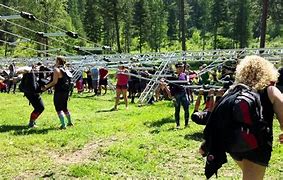 Image result for Spartan Rope Tyrolean