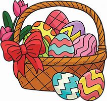 Image result for Easter Egg Basket Cartoon