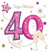 Image result for Happy 40th Birthday Card