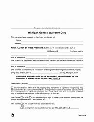 Image result for What Does a Michigan Property Deed Look Like