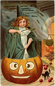 Image result for Vintage Halloween Fan Art