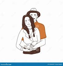 Image result for Sketches of Couple Embracing
