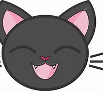 Image result for Black Cartoon Cat Big Smile