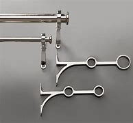 Image result for Polished Nickel Curtain Rod Clips
