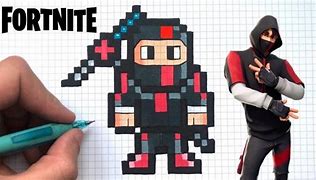 Image result for Ninja Fortnite Pixel Art