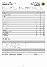 Image result for Official Transcript Template