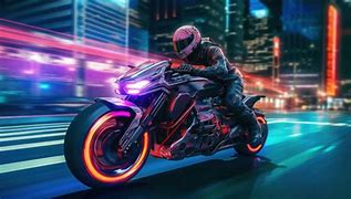 Image result for Motorcycle Neon City Desktop Wallpaper