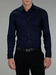 Image result for Blue Long Sleeve Dress Shirt Men