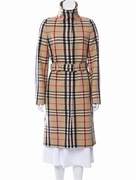 Image result for Gray Muted Plaid Burberry Trench Coat