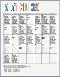 Image result for 30-Day Full Body Workout Challenge Printable