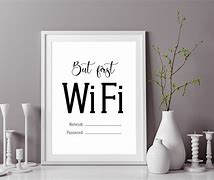 Image result for But First Wi-Fi Sign