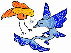 Image result for Birds and Fish Cartoon