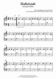 Image result for Hallelujah Easy Piano Sheet Music