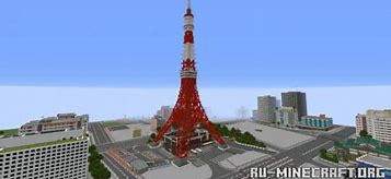 Image result for Minecraft Tokyo Tower Night