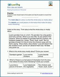 Image result for Finding the Main Idea Worksheets