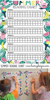 Image result for Summer Reading Chart Free Printable