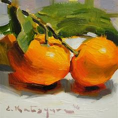 "A Branch of Mandarins" by Elena Katsyura