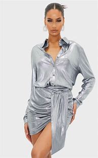 Image result for Metallic Silver Shirt