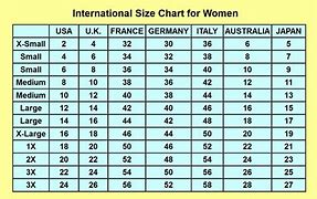 Image result for Us Men Clothing Size Chart