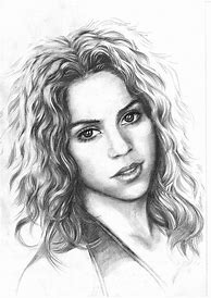 Image result for Shakira Pencil Drawing